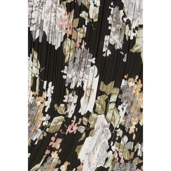 NWT LAVISH ALICE PLEATED BARDOT MINI DRESS FLORAL OFF THE SHOULDER US SIZE 12 - Picture 6 of 7